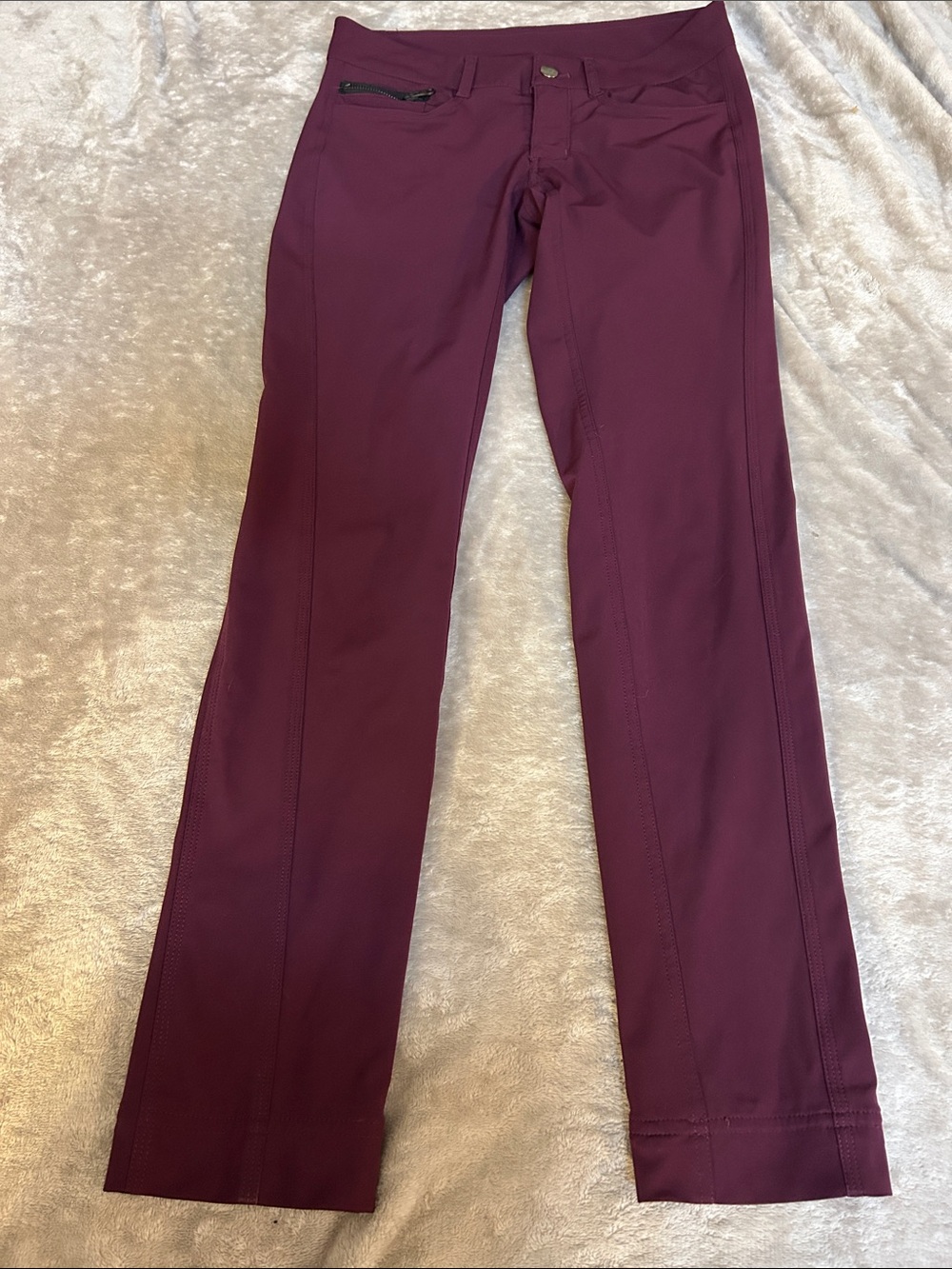 Lululemon maroon city sleek 5 pocket pants